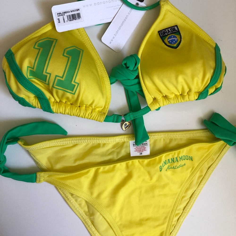 NWT FIFA World Cup Brazil Bikini Soccer Banana Moo